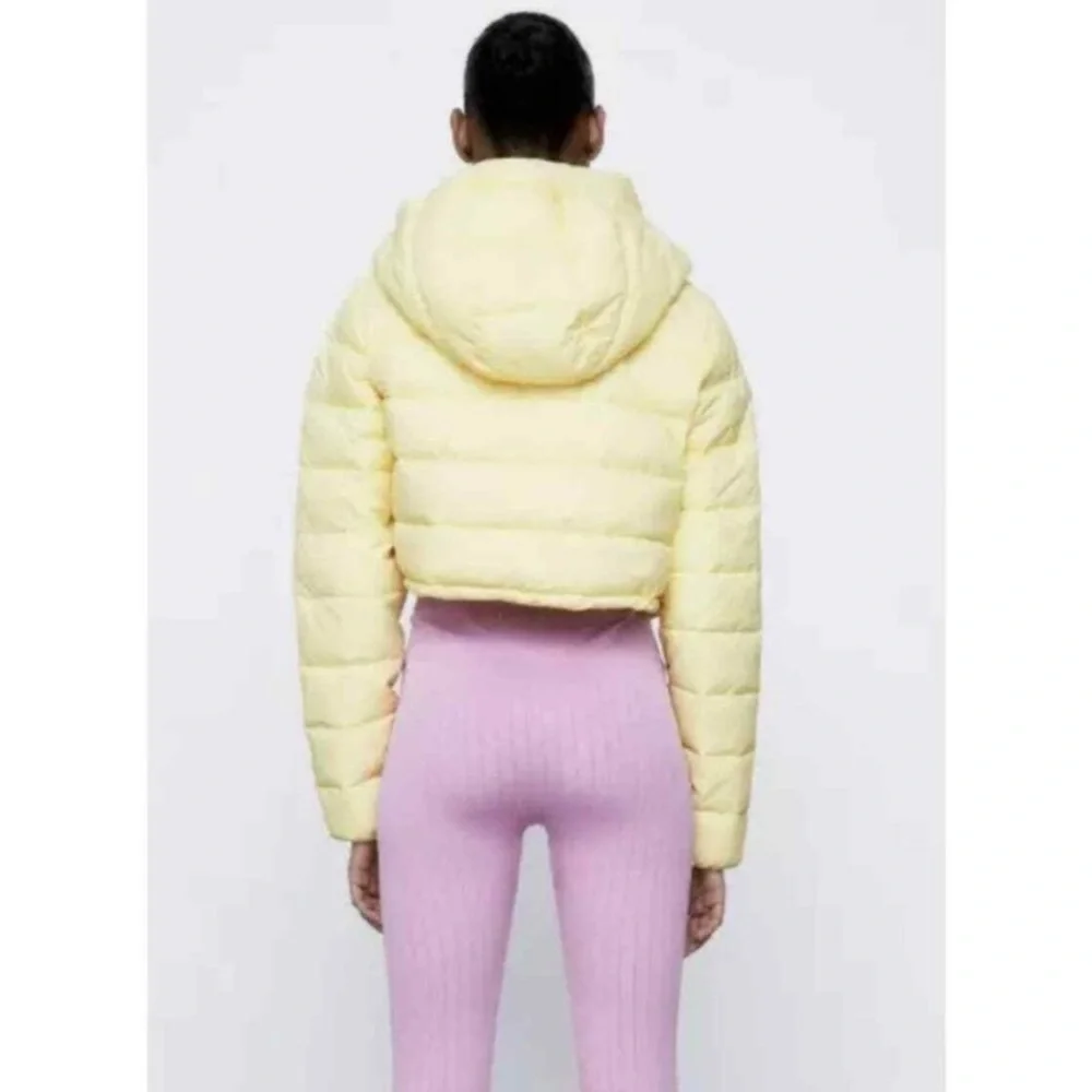 NWT ZARA PUFFER JACKET WATER REPELLENT CROP PUFFY JACKET CROPPED COAT XS - Picture 9 of 16